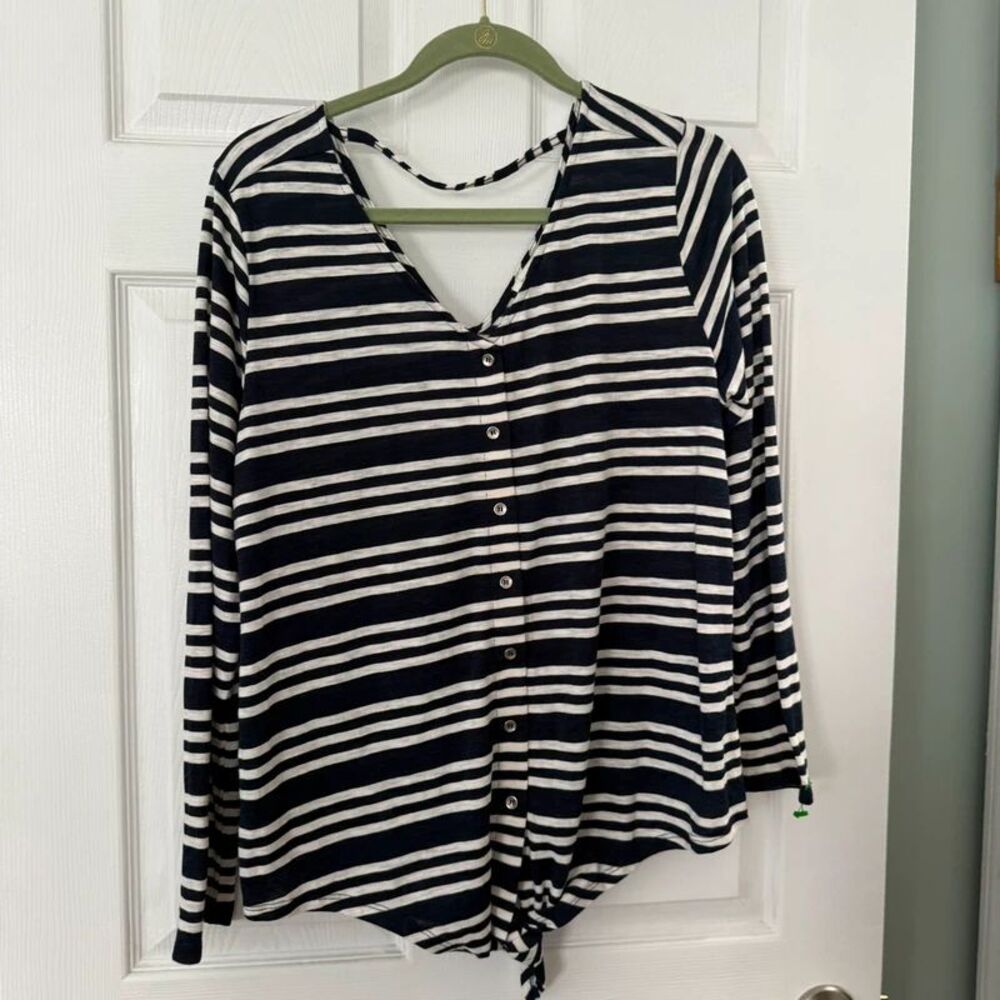 NWT Simply Noelli striped blouse L-XL